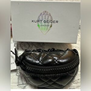 Kurt Geiger Black Quilted wristlet
